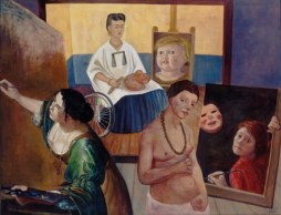 Malerinnen, 2009, Mischtechnik auf Hartfaser, 70 x 130 cm